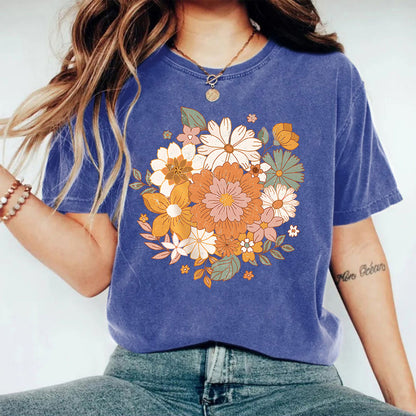 Camiseta lavada y usada con camiseta estampada