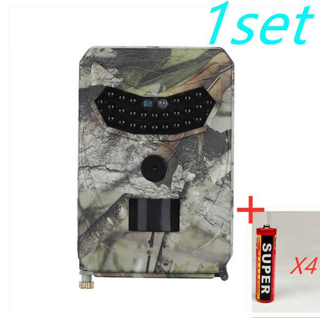 Cámara de Caza de Rastro 1080P, Cámara de Juego para Exteriores, Cámara de Exploración de Vida Silvestre con Sensor PIR y Visión Nocturna por Infrarrojos