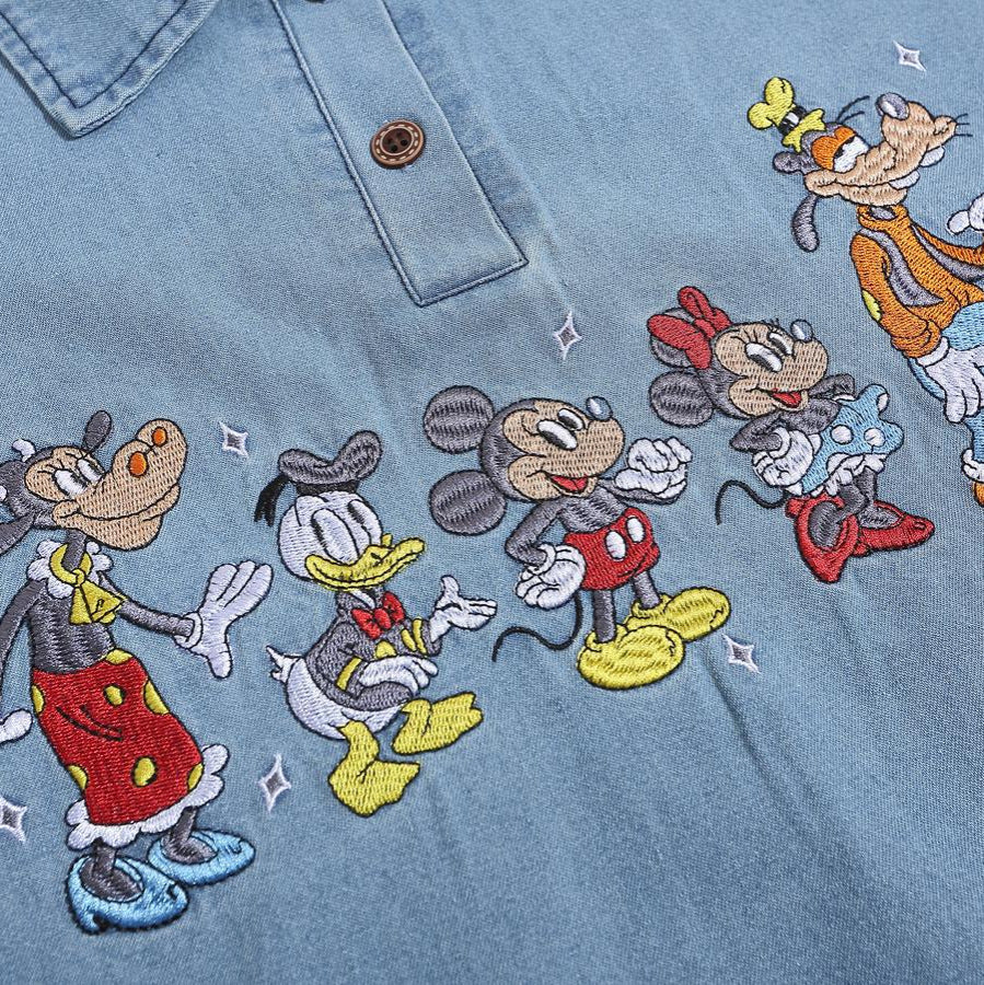 Mickey Anime Embroidered Cowboy Hooded Shirt