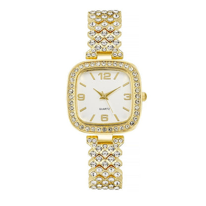 Ensemble deux pièces bracelet et montre diamant pour femme