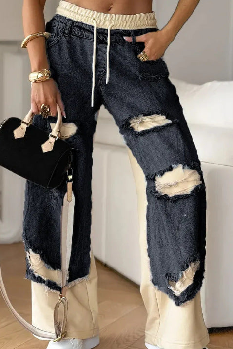 Pantalones de Costura de Moda Urbana Europea y Americana