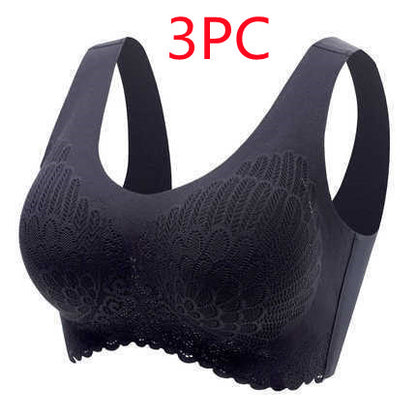 Soutien-gorge de sport en latex thaïlandais naturel 4.0 Angel Wings sans couture une pièce en dentelle pour femme sans armature