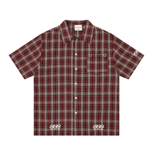 Chemise écossaise à manches courtes