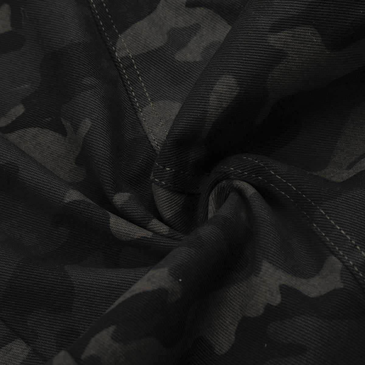 Pantalon cargo camouflage en jean, coupe couteau, unisexe, ample et large