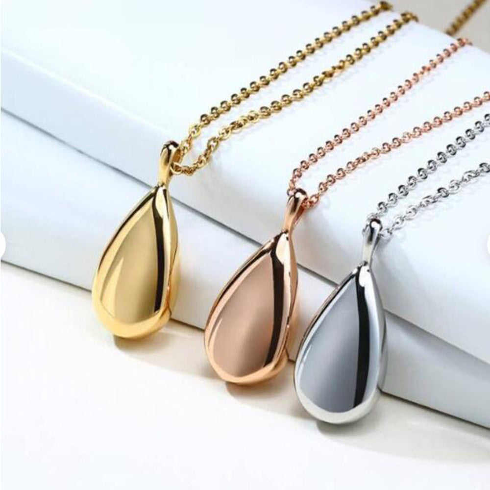 Collier flacon de parfum compte-gouttes en acier inoxydable, chaîne à cendres, urne funéraire, pendentif commémoratif avec chaîne