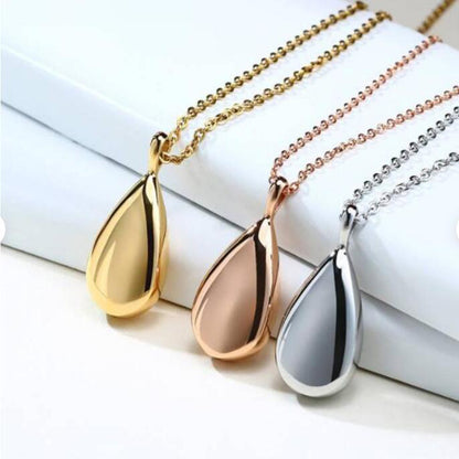 Collier flacon de parfum compte-gouttes en acier inoxydable, chaîne à cendres, urne funéraire, pendentif commémoratif avec chaîne