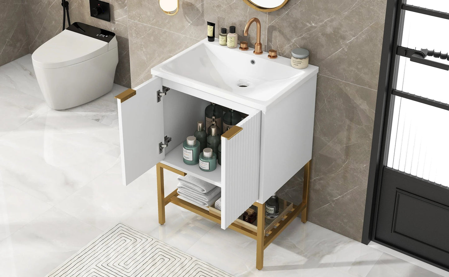 24" Bathroom Vanity with Sink by eprolo
