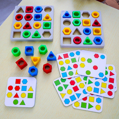 Jouets de société de loisirs avec blocs géométriques à encastrer