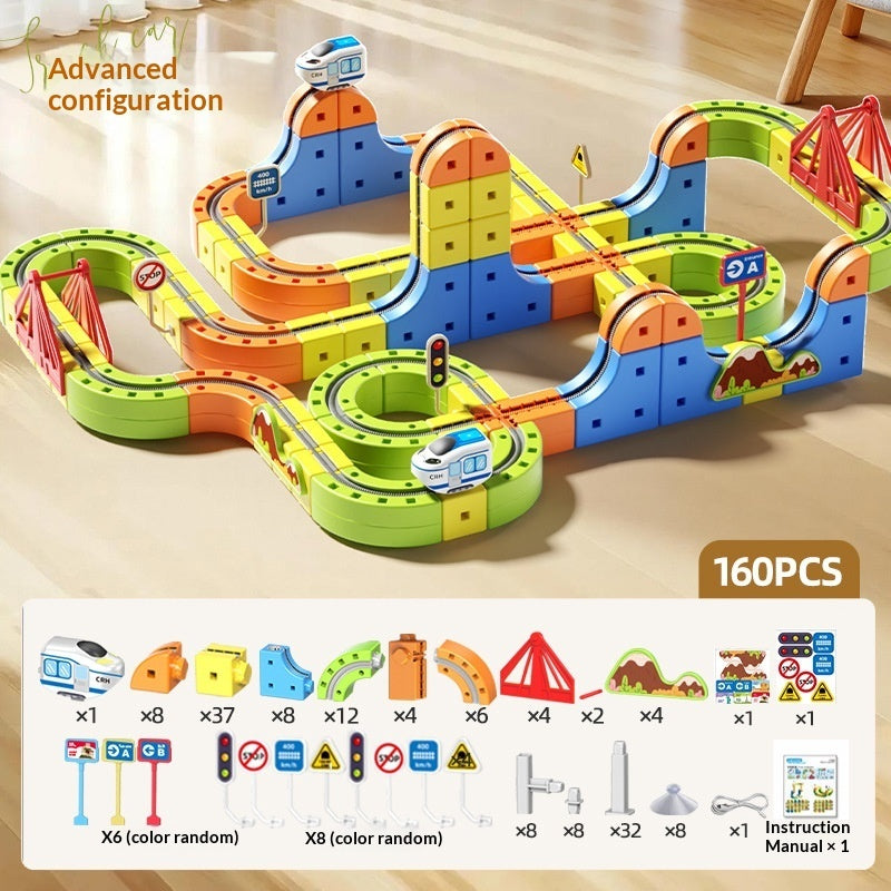 Jouet de blocs de construction électriques éducatifs pour enfants