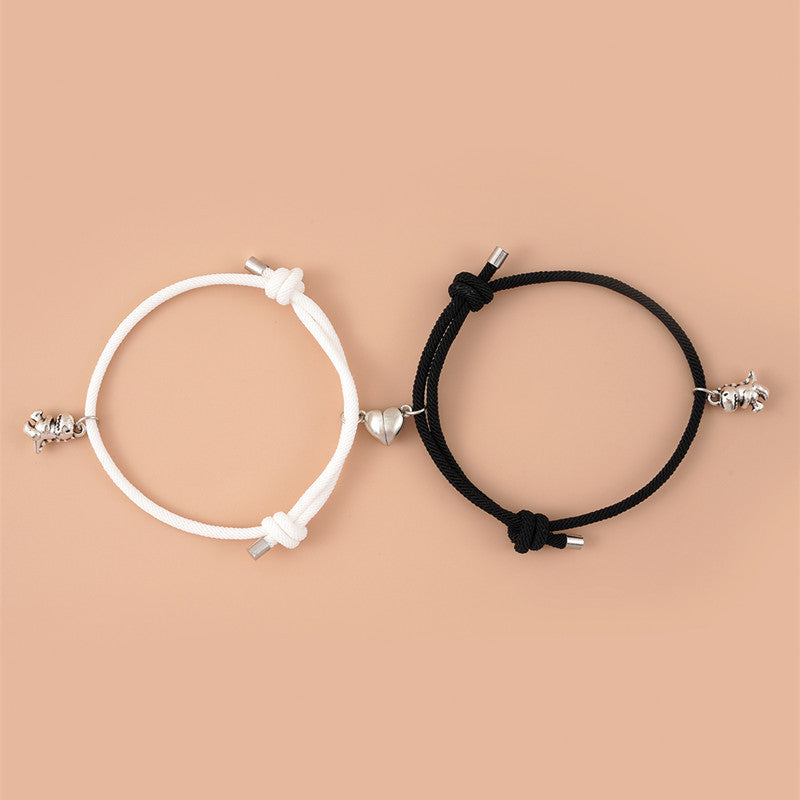 Bracelet magnétique Amour Petit Dinosaure en alliage