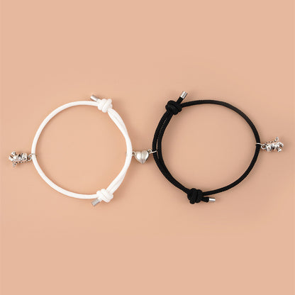 Bracelet magnétique Amour Petit Dinosaure en alliage