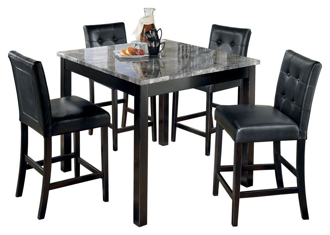 Maysville - Square Counter TBL Set (Set of 5) - Black-0