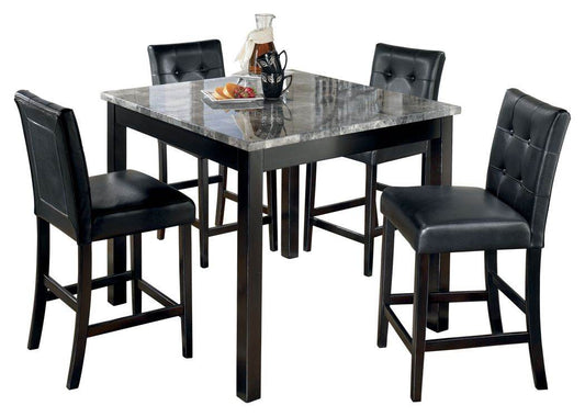 Maysville - Square Counter TBL Set (Set of 5) - Black-0