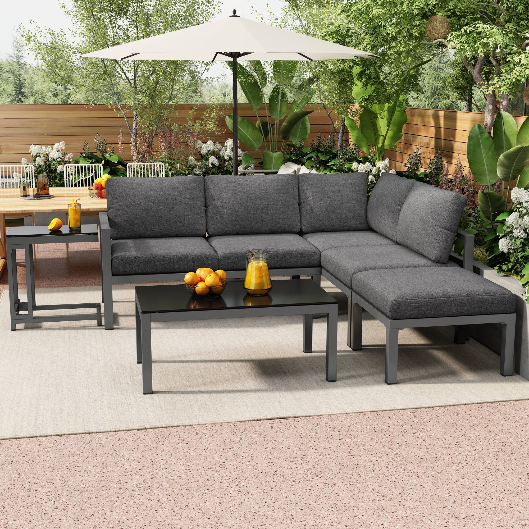 Outdoor Garden Terrace Lounge Sofa Set