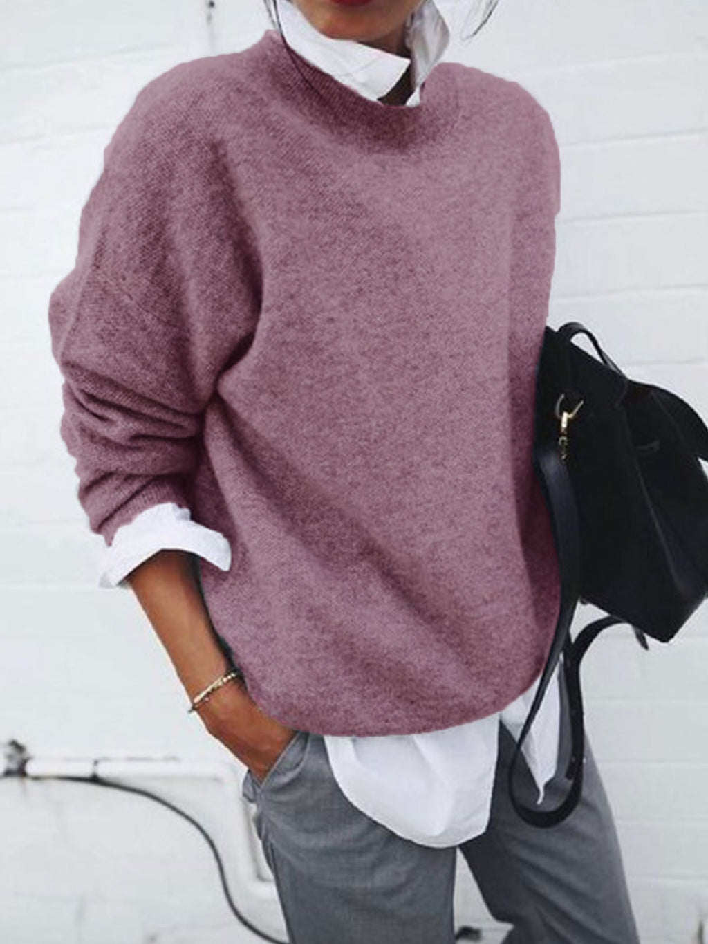 Fashion Long Sleeve Pullover Sweater Fall