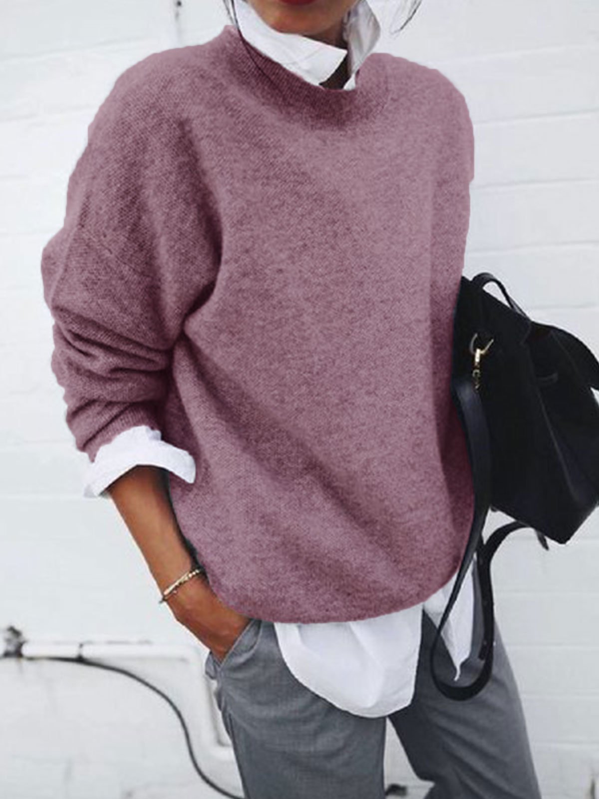 Fashion Long Sleeve Pullover Sweater Fall