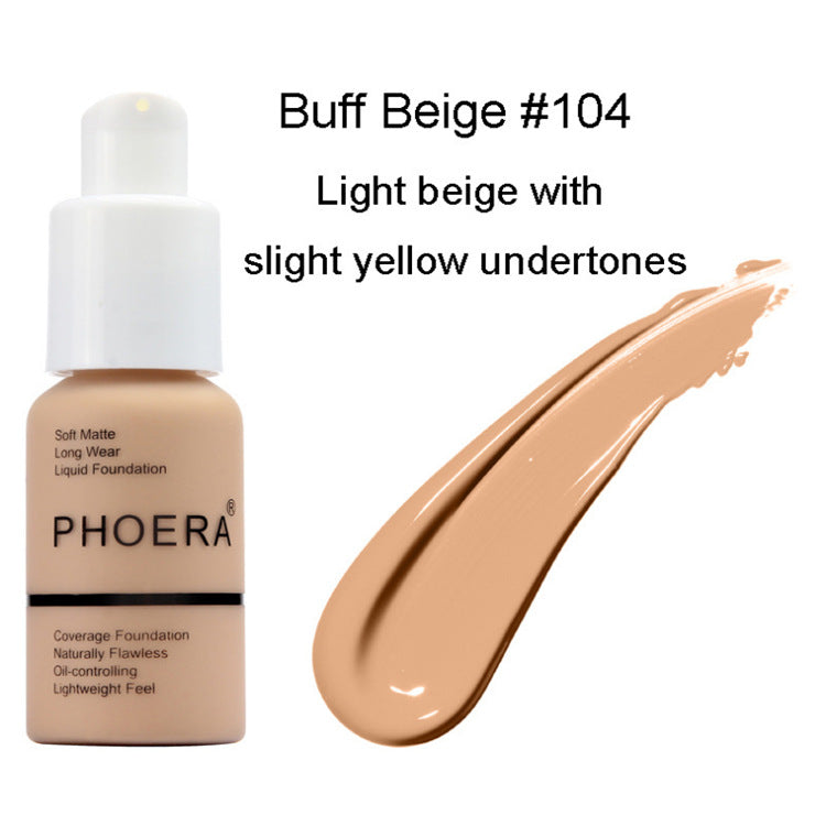Crema de base y corrector mate de color natural con control de aceite tipo prensa explosiva