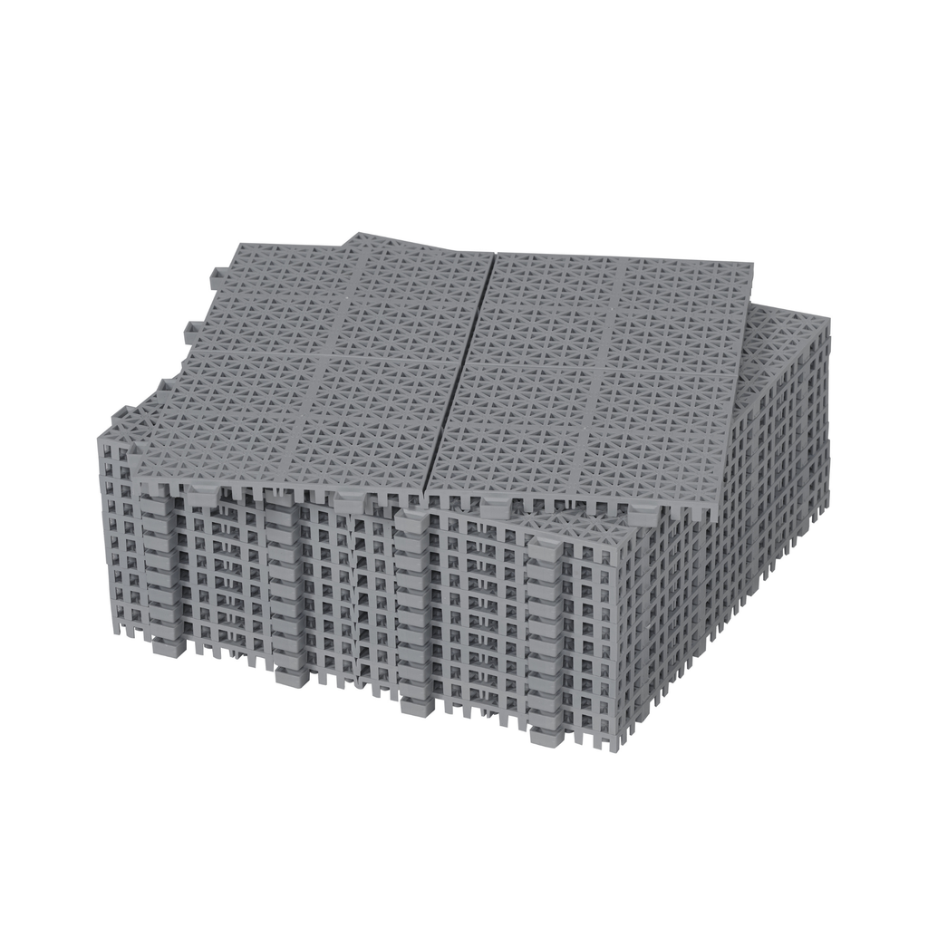 12 x 12 inch gray interlocking deck tiles, plastic waterproof, weighing up to 6613 pounds, with a rose pattern pack of 12 by eprolo