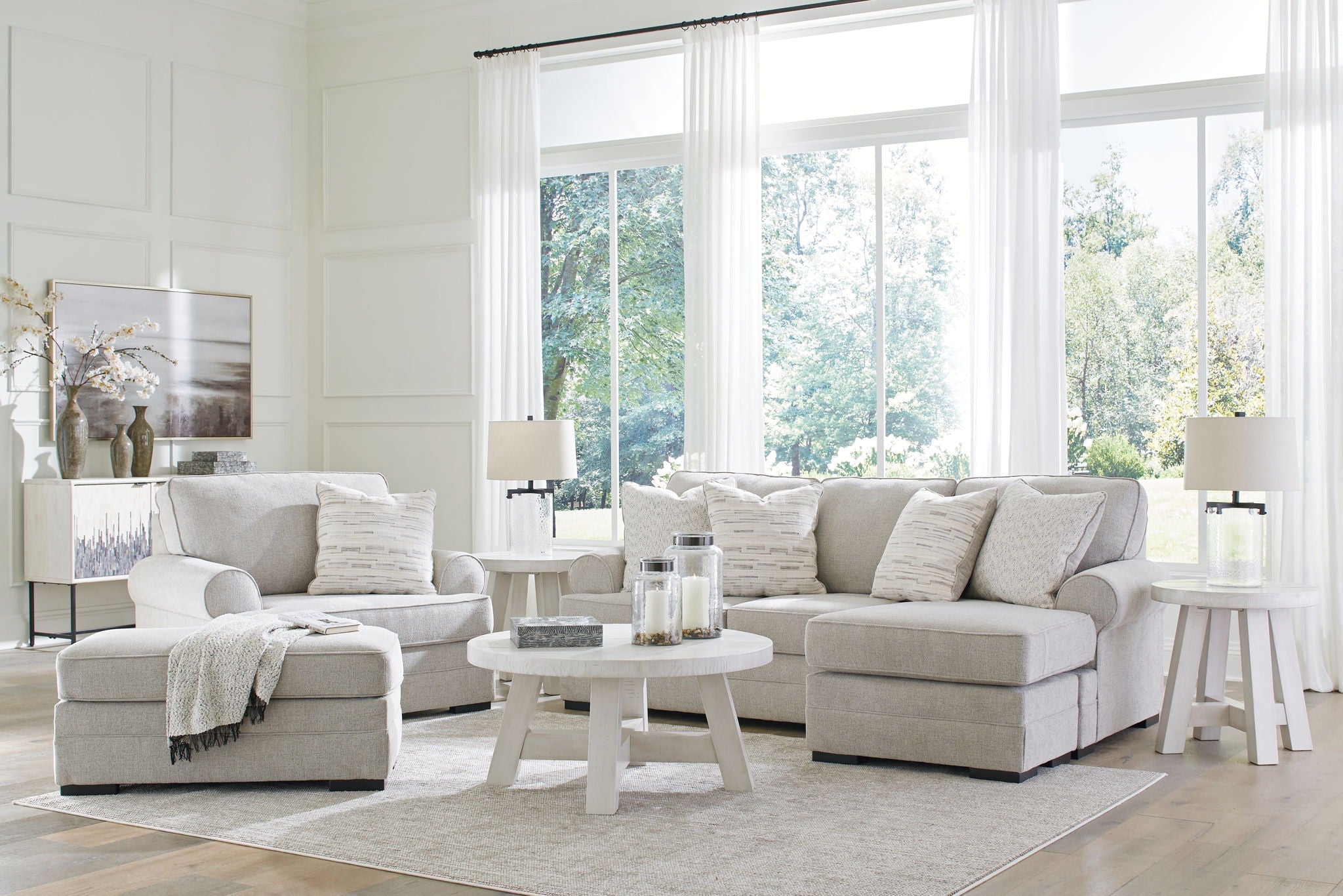 Signature Design by Ashley Eastonbridge 3-Piece Living Room Set Chair Sofa Ottoman-0