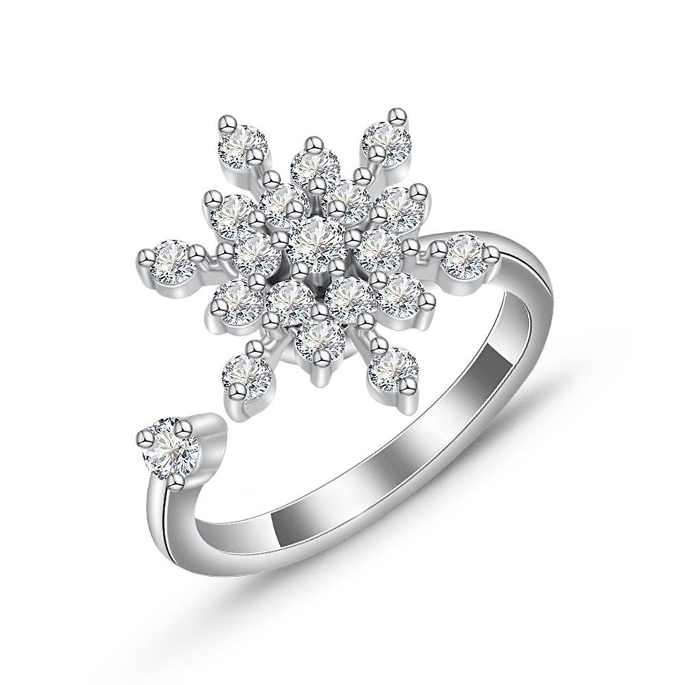 Bague tournante pour femme, fleur d'abeille, élégante, réglable, accessoire anti-stress, bijoux gothiques féminins, tendance