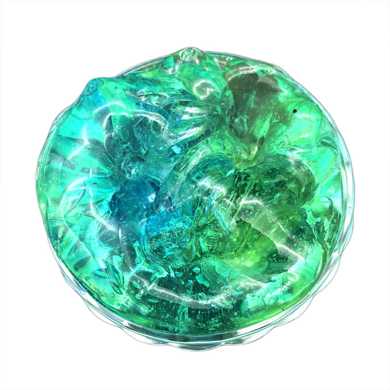 Slime boue de cristal multicolore dégradé, assorti aux couleurs