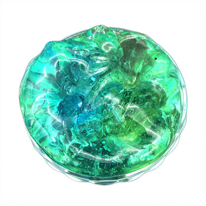 Slime boue de cristal multicolore dégradé, assorti aux couleurs