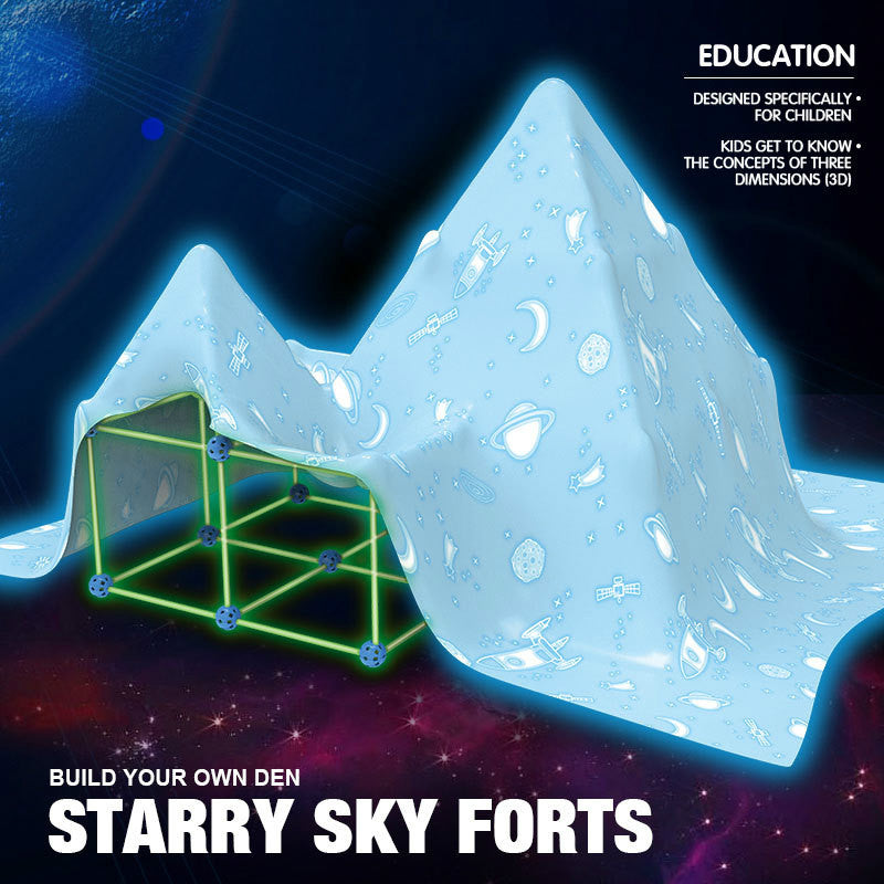 Kit de construction de cabanes Blocs de construction Tentes pour enfants Constructeur de forteresses Châteaux Tunnels Maison de jeu 3D à construire soi-même pour enfants Cadeau