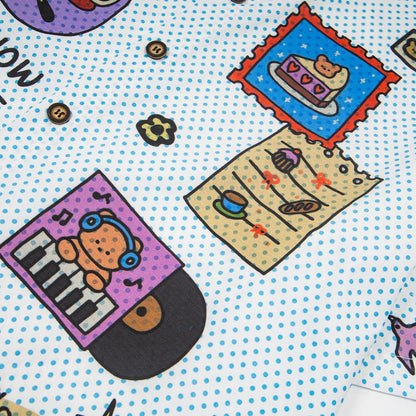 Cartoon polka dot short sleeved shirt