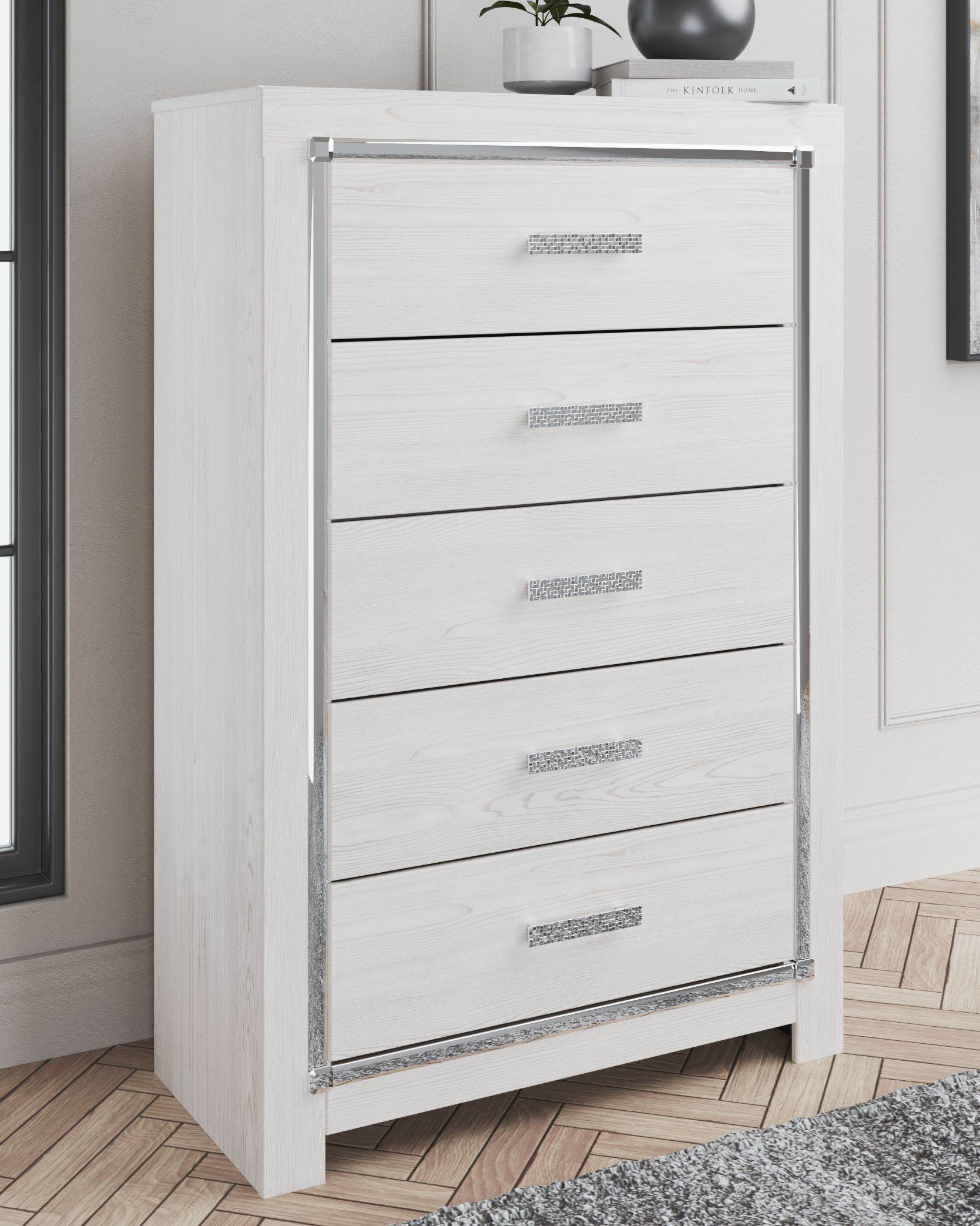 Altyra 6-Piece White Panel Bedroom Furniture Set-2