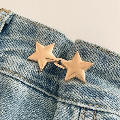 Boucle de ceinture en étoile à cinq branches pour pantalon et pantalon, accessoire de serrage de la taille