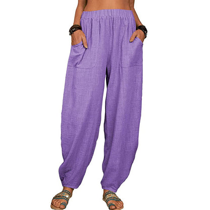 Women's Clothes Casual Pants Amazon Wish Loose Cotton And Linen Casual Pants Home Harem Trousers