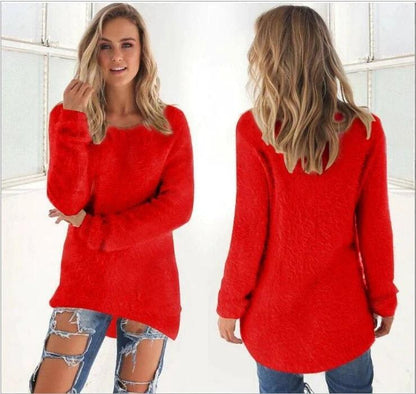 Super Soft And Comfortable Self-Cultivation Solid Color O Neck Pullover Women's Sweater Fashion Sexy Top Ladies Hipster Clothing by eprolo
