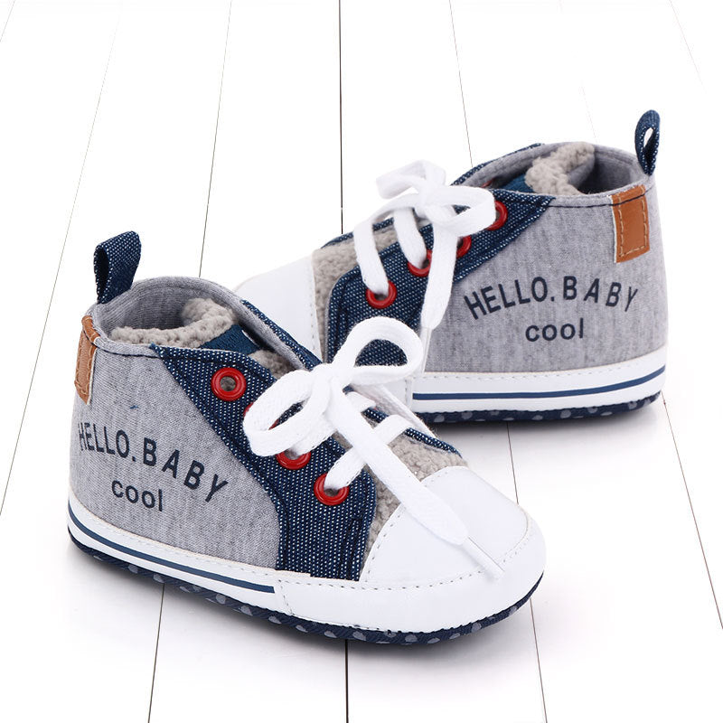 Chaussures en toile de couleur assortie lettres chaussures de marche