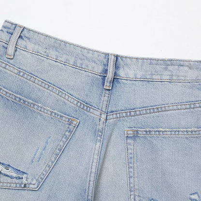 Short décontracté en jean ample