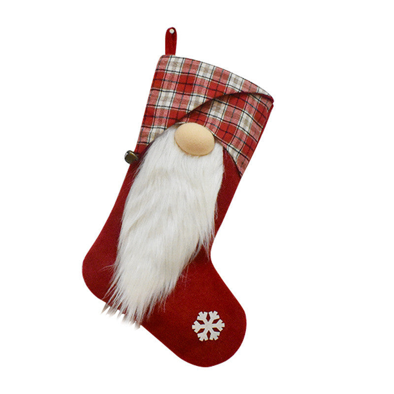 Chaussettes de Noël, Arbre de Noël, Cheminée, Chaussettes décoratives, Ornement suspendu, Sac à bonbons, Porte-cadeaux, Décoration à suspendre