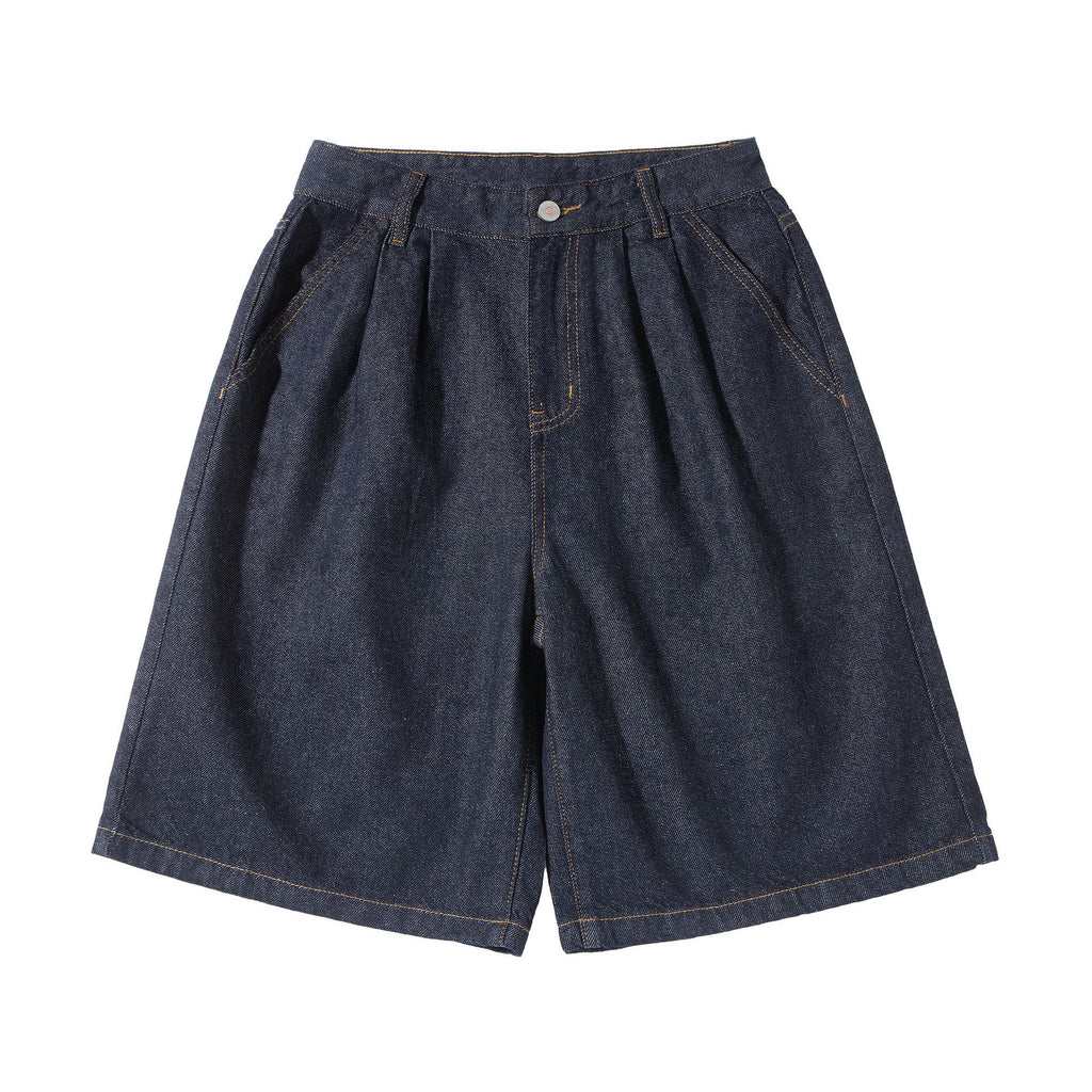 Denim casual denim loose five quarter pants