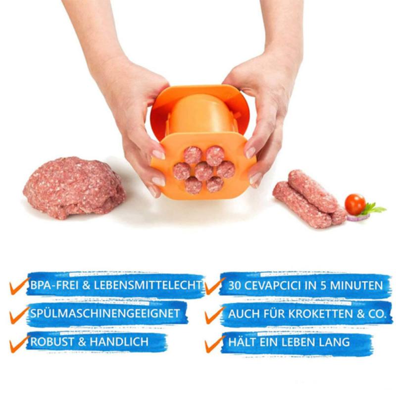 Fabricante de perritos calientes, exprimidor de tiras de carne, plástico, para hacer salchichas, pasta, albóndigas, prototipado rápido, herramienta de bricolaje, utensilios de cocina