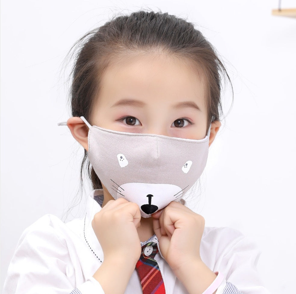 Masque facial en coton pour enfant, masque pour adulte