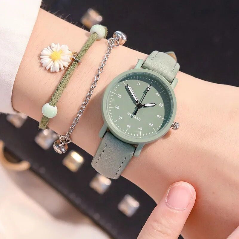 Montre de style ancien Mori pour filles coréennes simples et élégantes