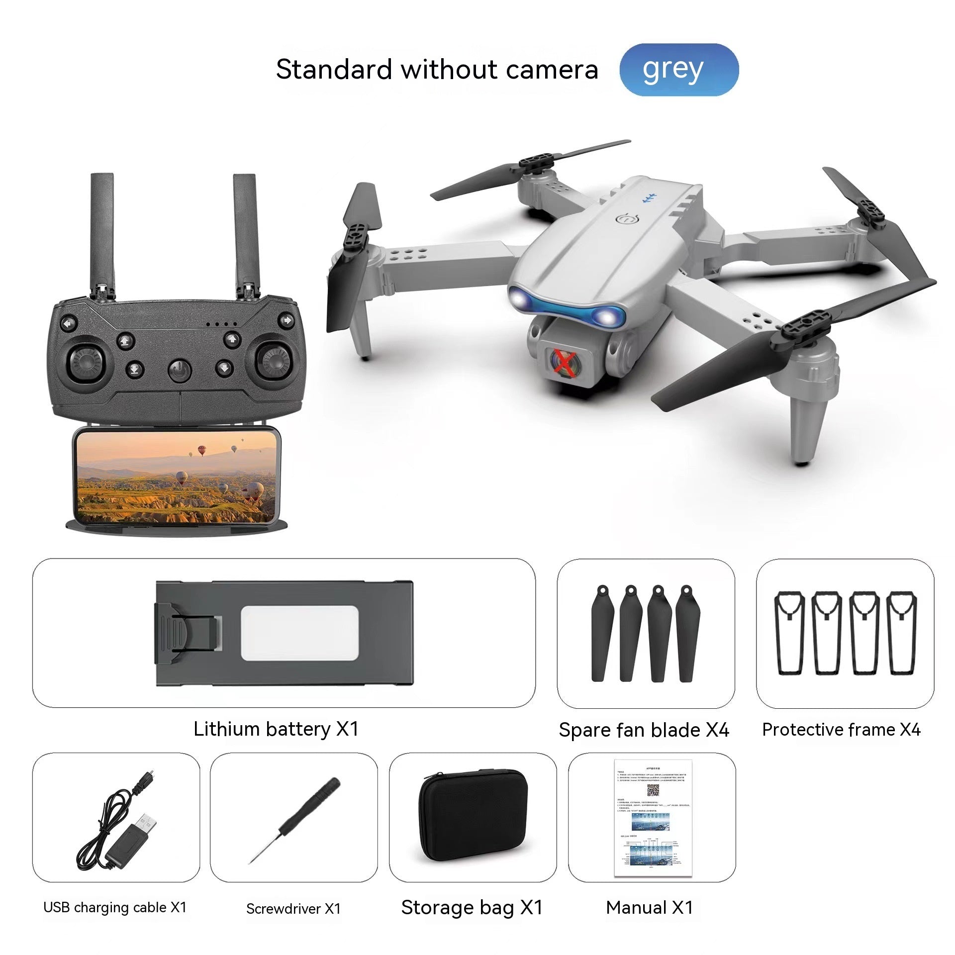Dron aéreo E99pro con cámara dual 4K de alta definición y triple cámara