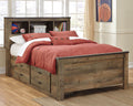 Trinell - Bookcase Storage Bed-0