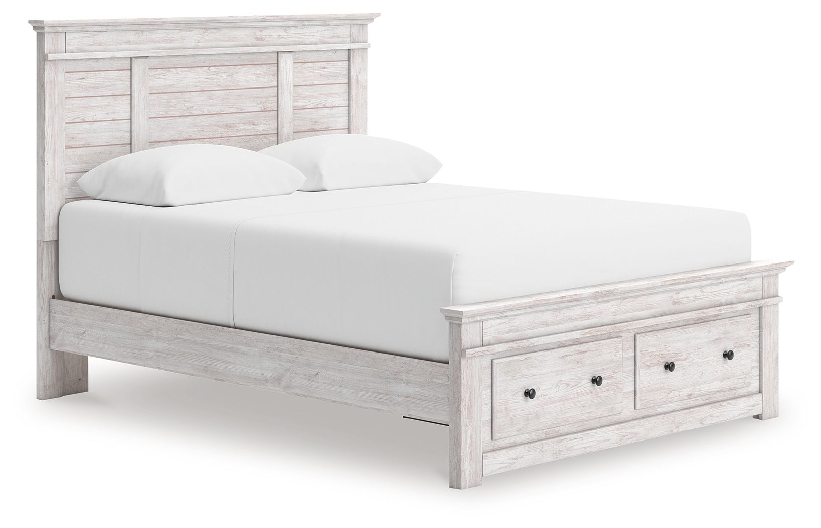 Makidern - Panel Storage Bed With Storage Footboard-4