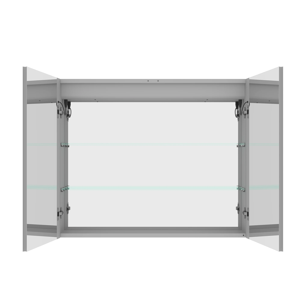 36 x 30 inch Medicine Cabinet with LED Vanity Mirror Anti-Fog Recessed or Surface Mount Waterproof DimmableAluminum 3000K~6000K Lighted Double Door Bathroom Cabinet with Touch Switch by eprolo