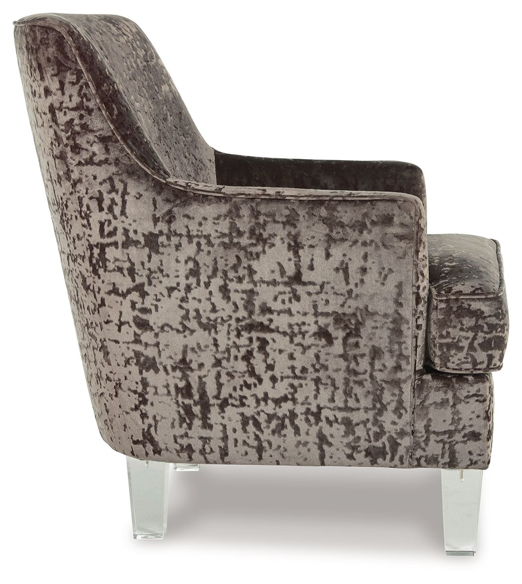 Charcoal Gloriann Accent Chair Modern Design Crushed Velvet Upholstery-1