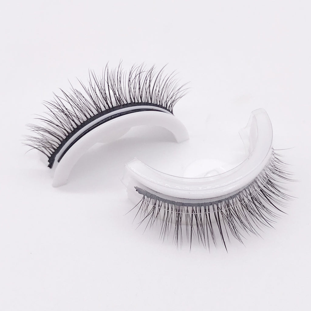 Cils en Vison 3D Réutilisables, Cils Naturels Faux Auto-adhésifs, Maquillage sans Colle, Extension de Cils en Soie