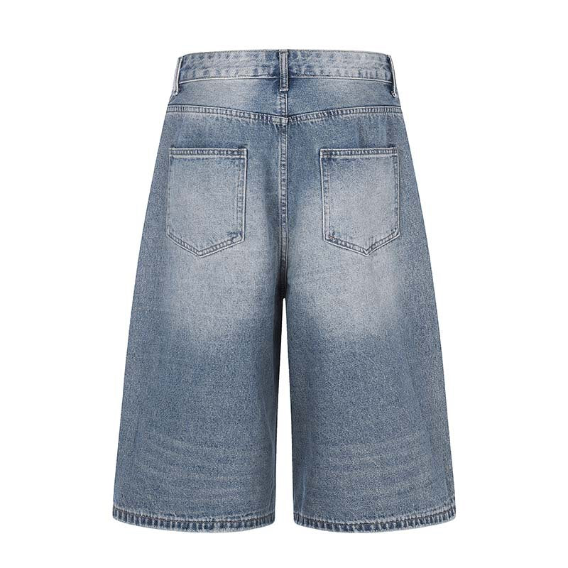 Single row button Denim Shorts