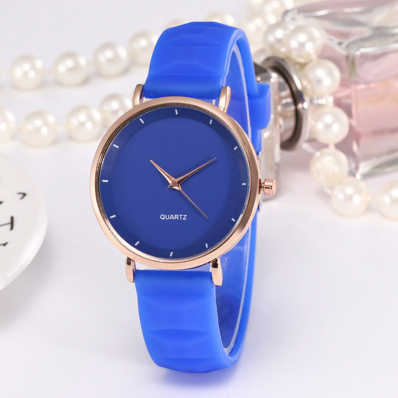 Relojes casuales de silicona de gelatina para hombres y mujeres
