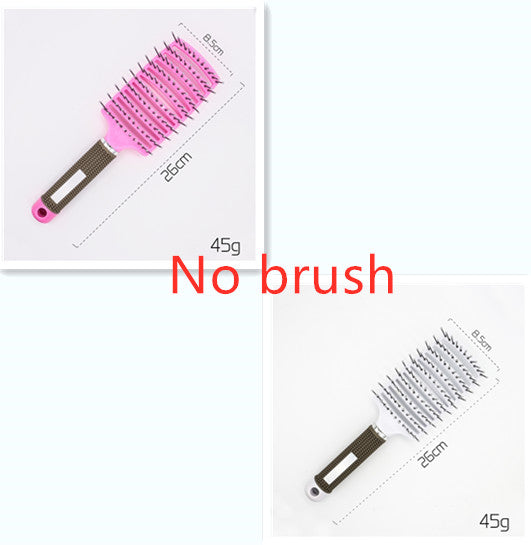 Cepillo para el cabello antinudos Brushy, desenredante para mujer, cerdas de nailon, masajeador de cuero cabelludo, peine para el cabello