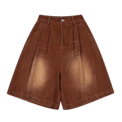 Wide leg short jeans