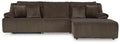 Top Tier - 3-Piece Sectional Reclining Sofa With Right-Arm Facing Press Back Chaise - Chocolate-0